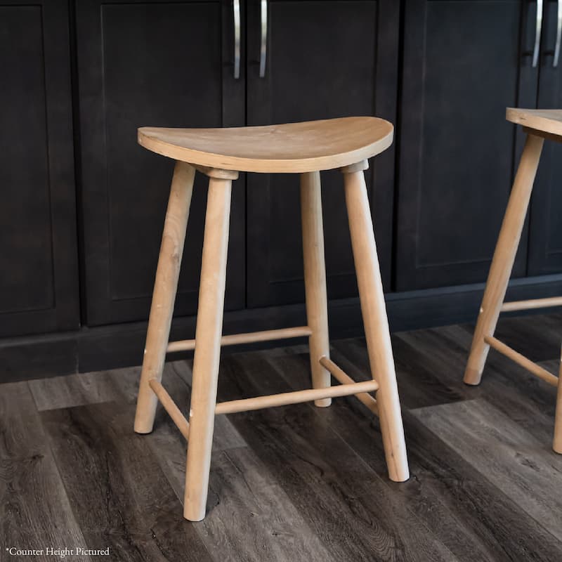 Maven Lane Luna Kitchen Stool - Light Oak - Bar Height