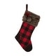 preview thumbnail 13 of 24, Glitzhome 21"L Plush Christmas Stockings Plaid