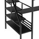 preview thumbnail 10 of 10, Twin Metal Loft Bed with Desk, Space-Saving, No Box Spring, Black