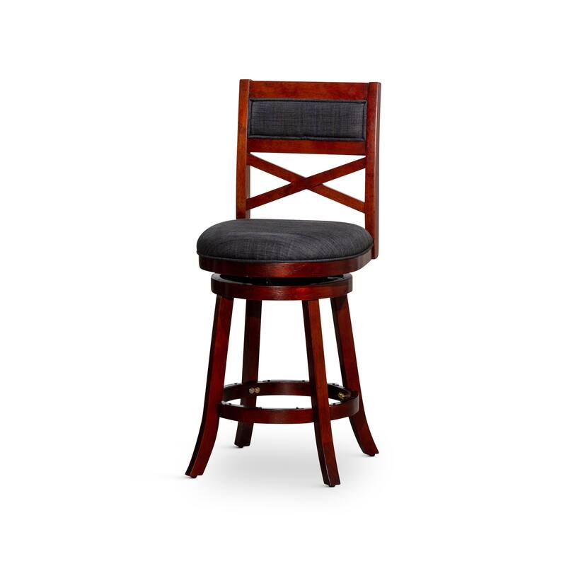 30" Bar Height X-Back Swivel Stool