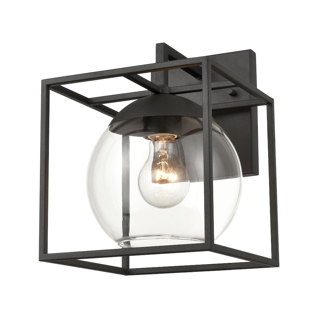 Cubed 1-Light Outdoor Sconce - Charcoal
