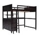 preview thumbnail 4 of 53, Full size Loft Bed with Drawers, Built-in Desk and Shelves, Espresso
