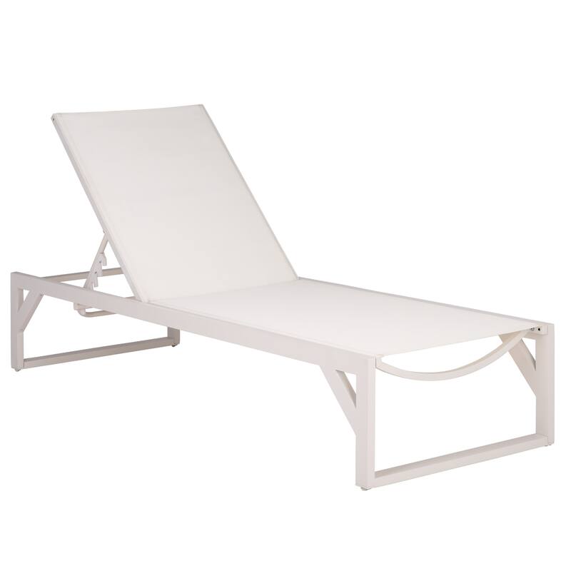 SAFAVIEH Outdoor Living Jordan Aluminum Lounger - 79"W x 27"D x 14"H