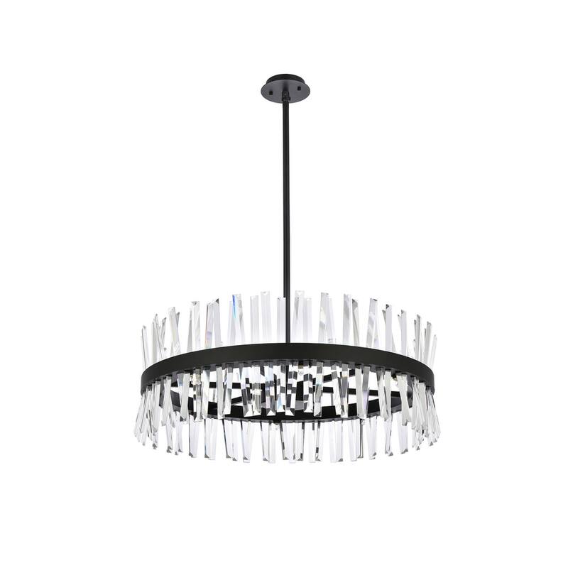 Indigo Home 32 inch crystal round chandelier light