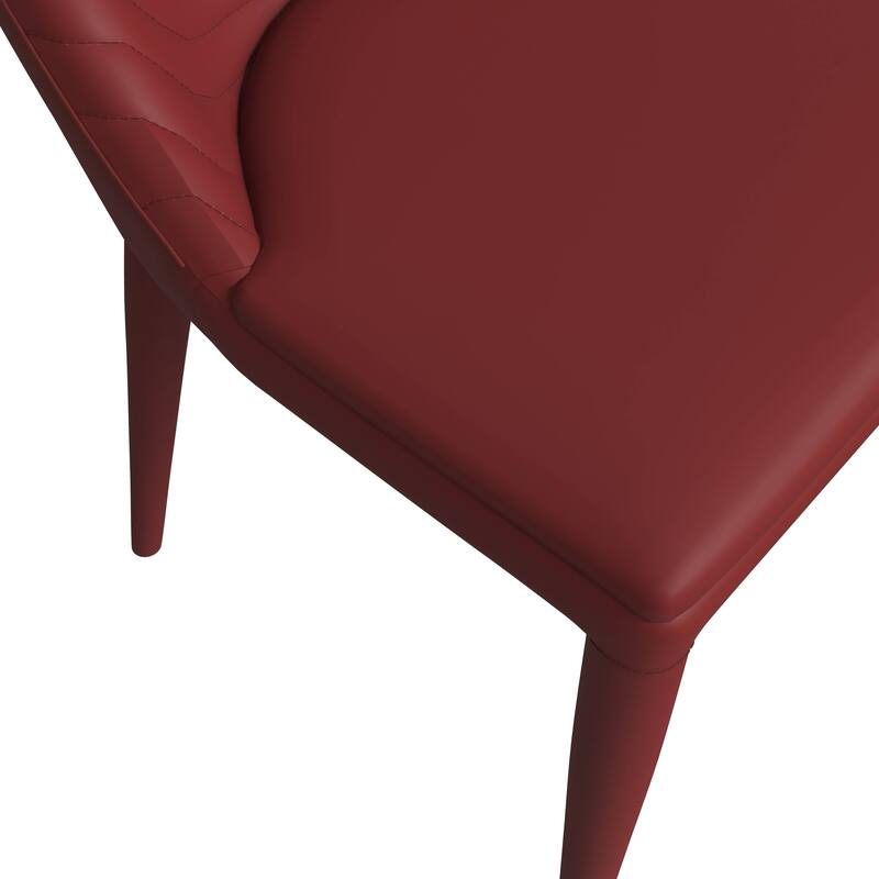 Seville Dining Chair Upholstered in Leather with Iron Legs Set of 4