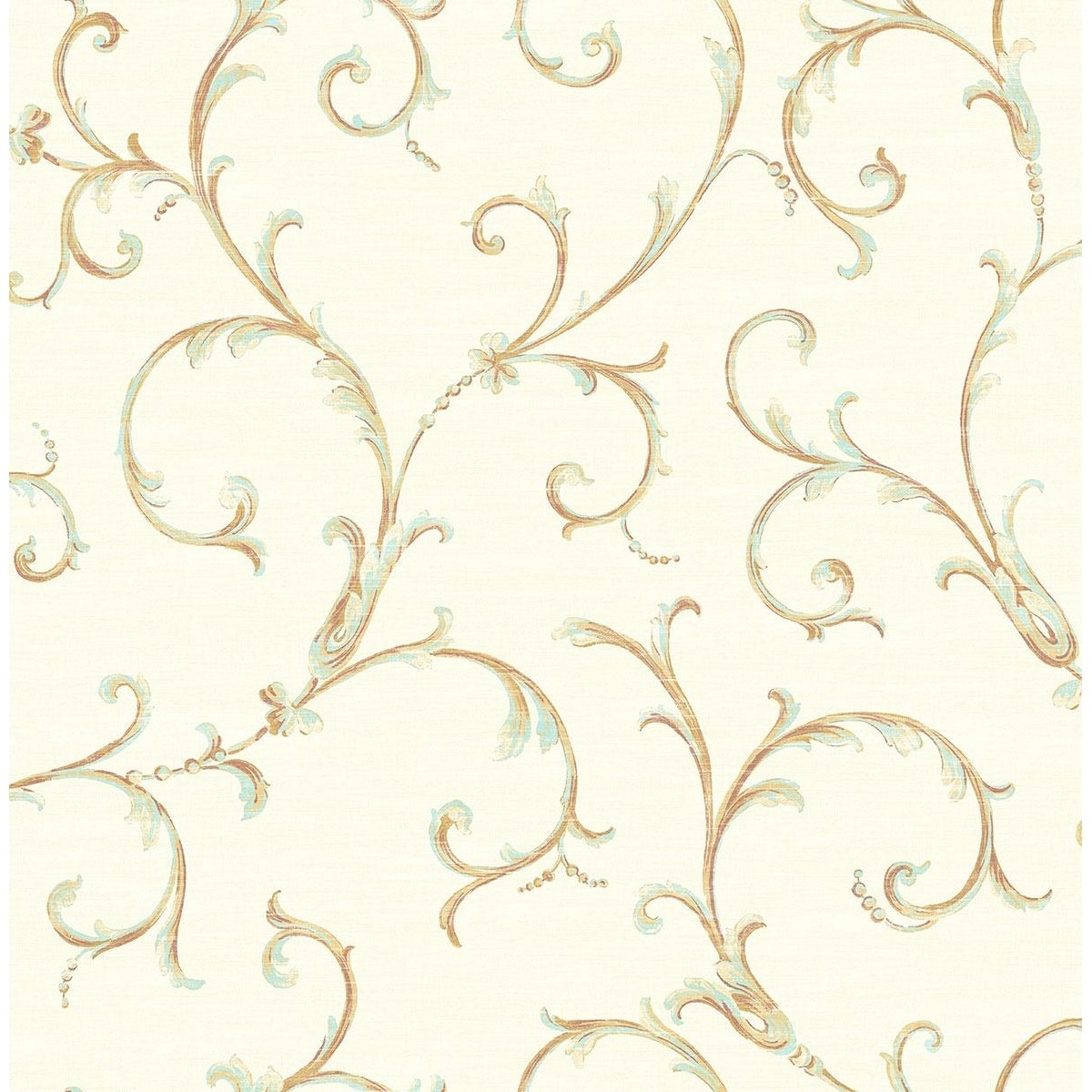 Seabrook Designs Shawna Scrolls Unpasted Wallpaper