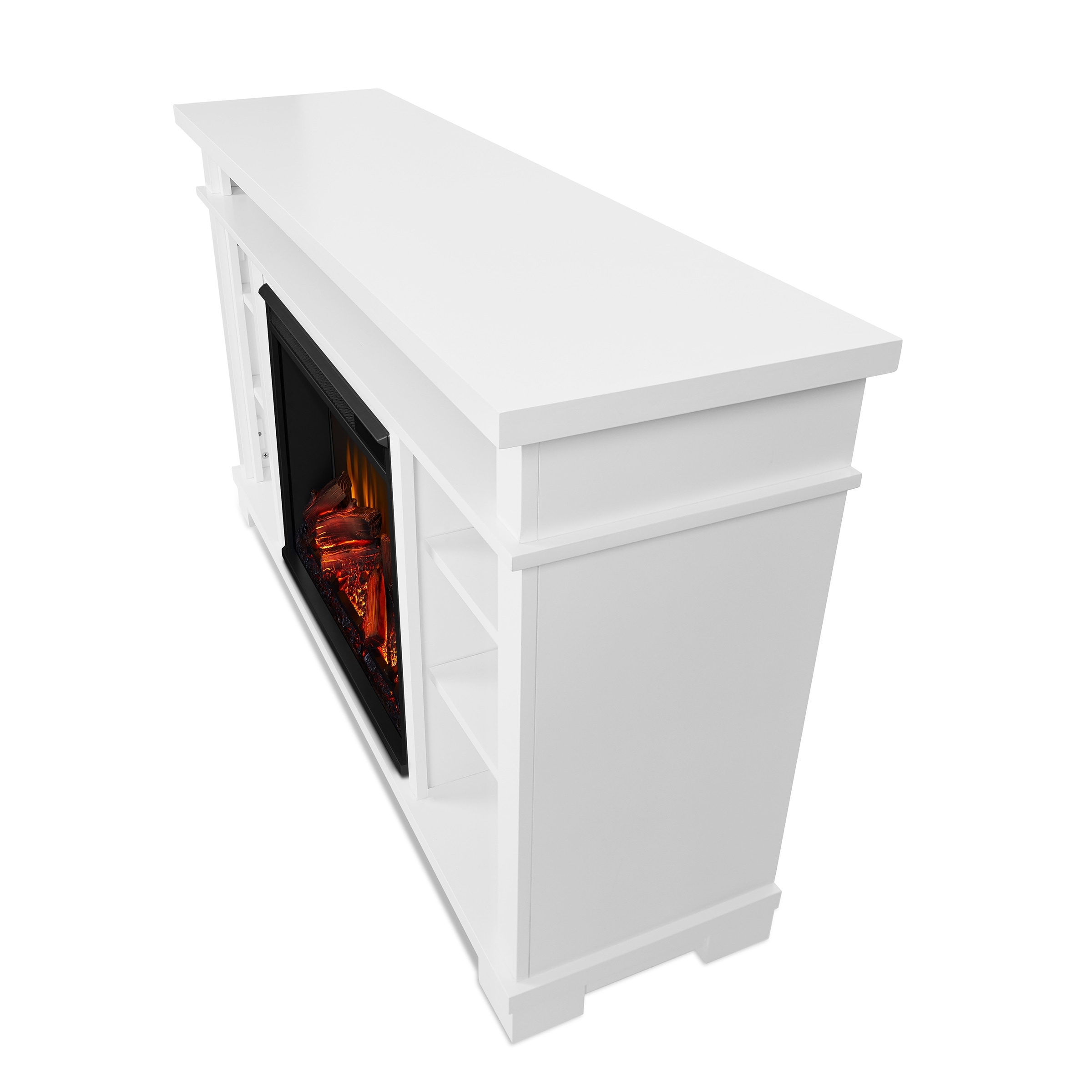 Shop Belford Media Electric Fireplace In White Overstock 24071914