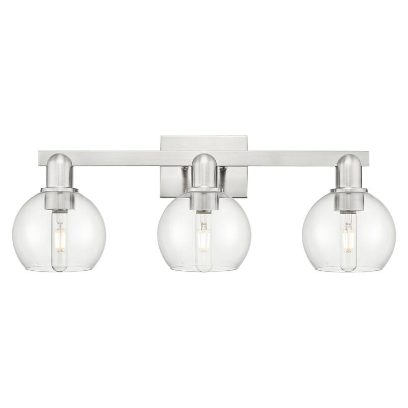 Innovations Lighting Endless Possibilities Arcadia - Athens - 3 Light 25" Bath Vanity Light - Clear/Brushed Satin Nickel
