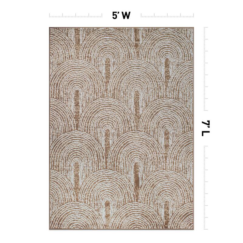 World Rug Gallery Contemporary Bohemian Arch Area Rug