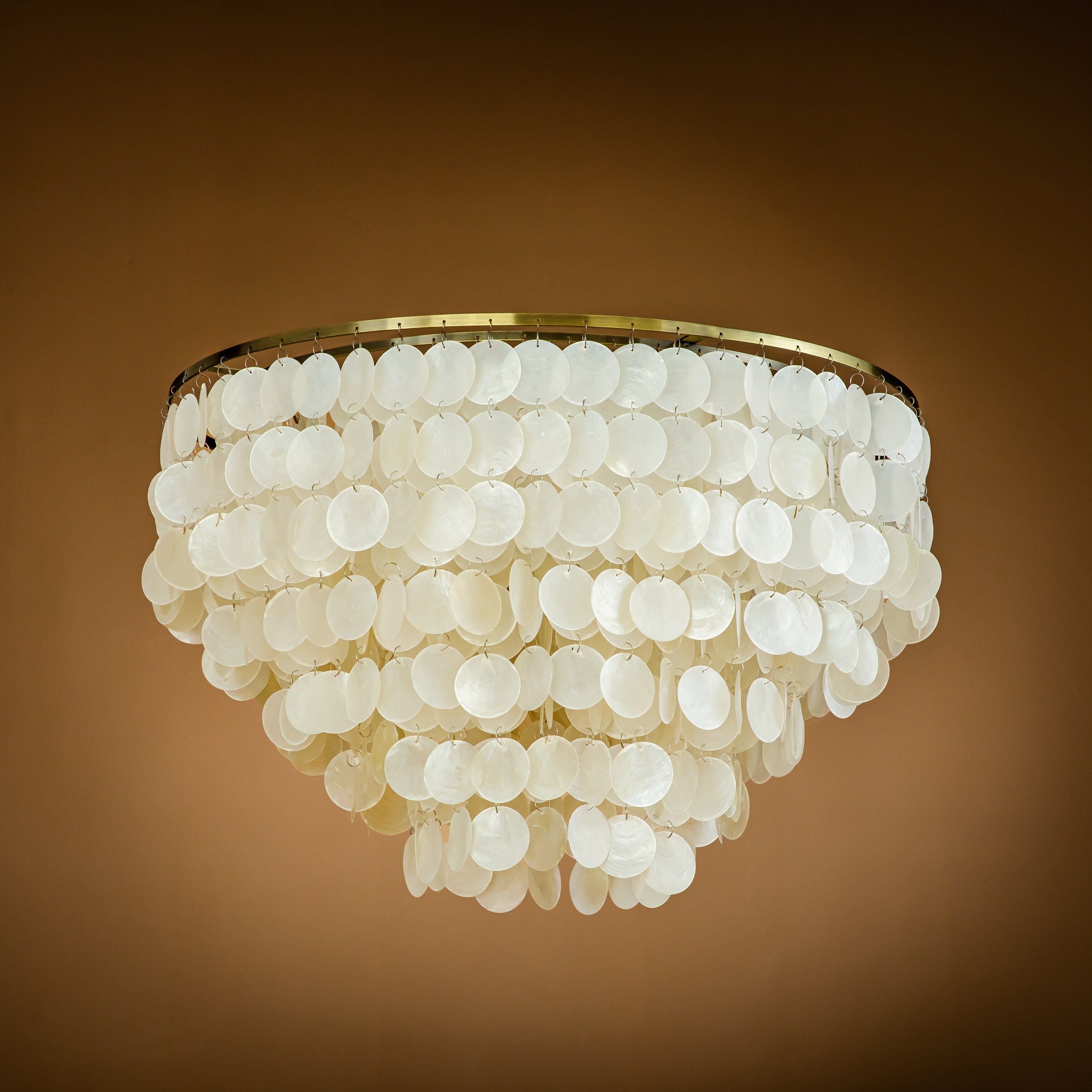 Capiz flush mount light fixture hot sale
