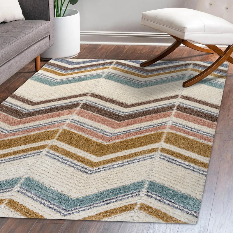 JONATHAN Y Sofie Tropical Leaves Area Rug
