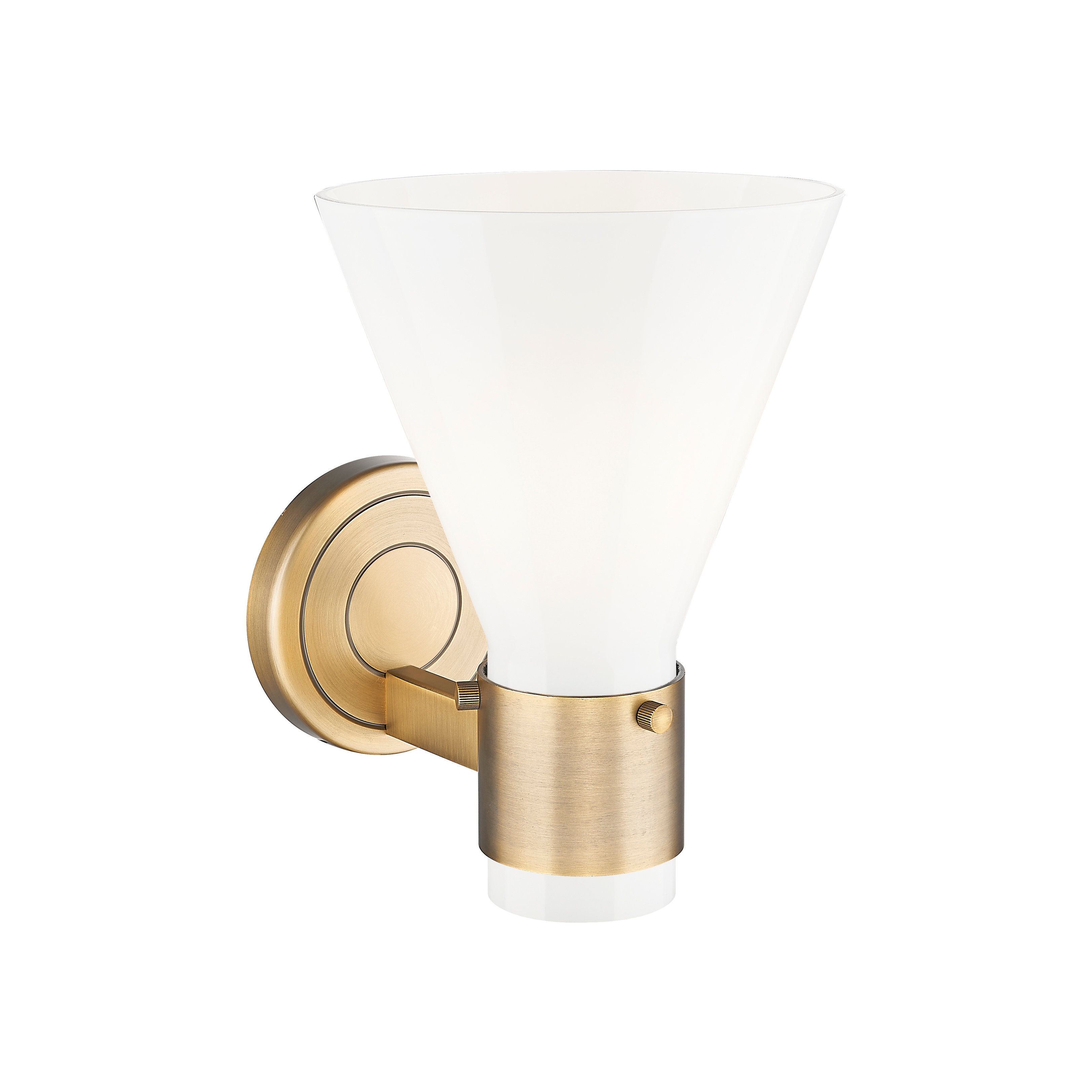 Innovations Lighting Downtown Urban - Lawton Cone - 1 Light 8" Wall-Mounted Sconce - Gloss White Shade