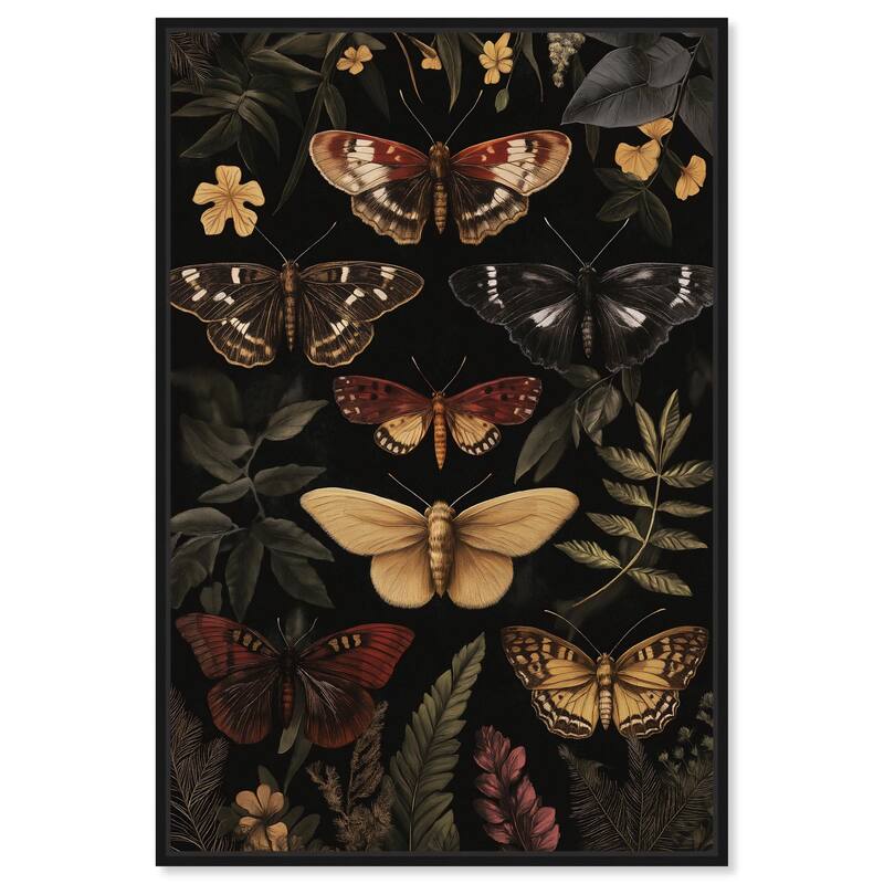 Winged Visitors III Canvas by Art Remedy - Black - 10" x 15"