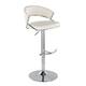 Option White Faux Leather/Chrome Metal