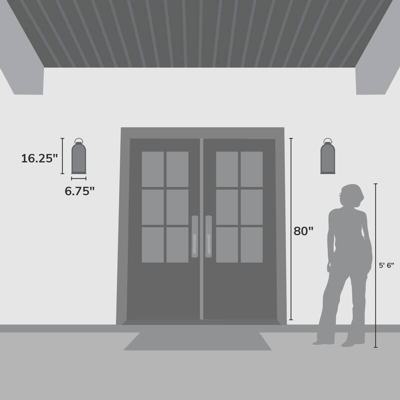 Hunter Kendra Bell Outdoor WeatherMax Wall Light - Pocket Lantern, Transitional, Low-Profile - Resists Extreme Weather!