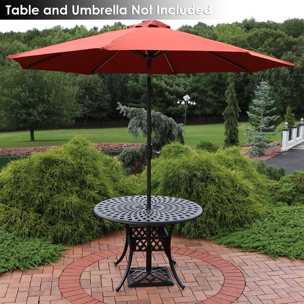 Shop Sunnydaze Modern Geometric Cast Iron Patio Umbrella Base Stand 17 Square Overstock 28546976