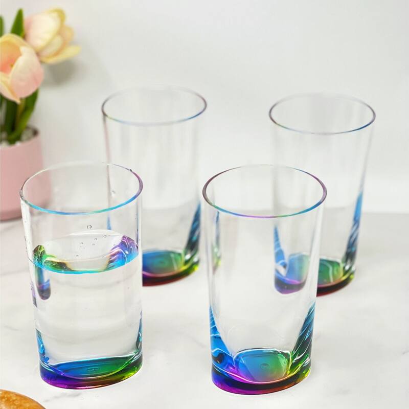 Oval Halo Acrylic Glasses Drinking Set of 4