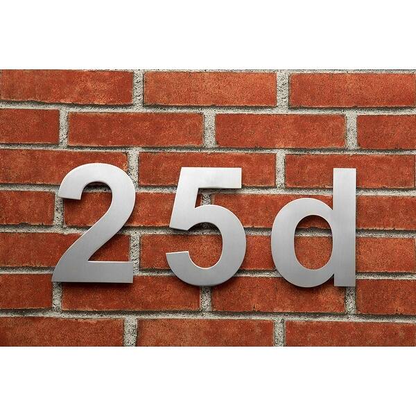Large Brushed Stainless Steel House Number/Numeral Plaque