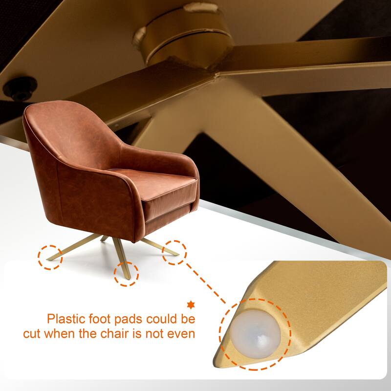 Swivel Club Chair PU Leather Leisure Upholstered Armchair