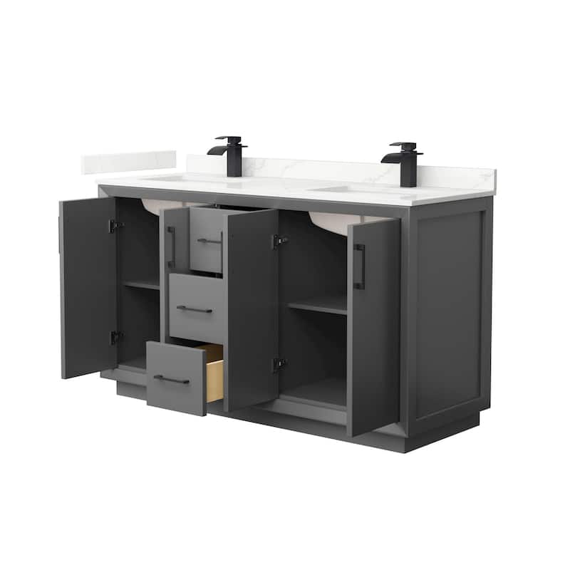 Wyndham Collection WCF414160D-QTZ-UNSMXX Strada 60" Free Standing