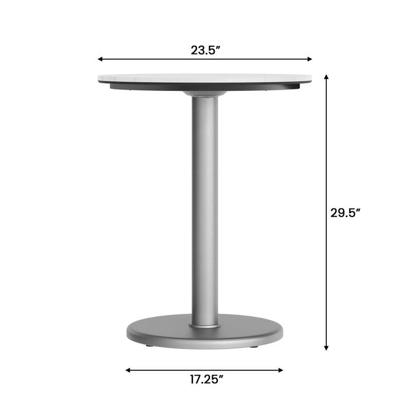 Commercial All-Weather HPL Tabletop with Round Base