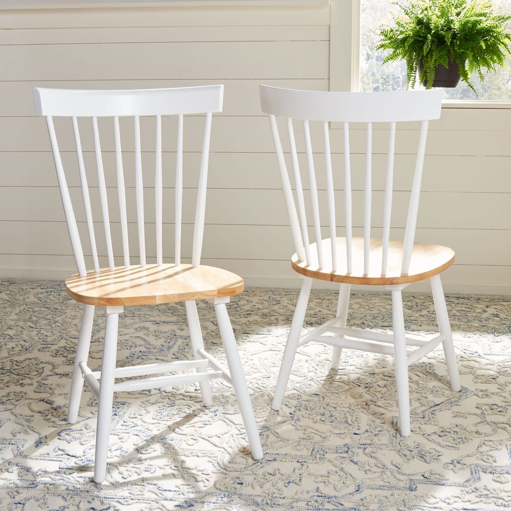 SAFAVIEH Suhair Spindle Farmhouse Dining Chair (Set of 2) - 20.5" x 21" x 36" - 21"W x 21"D x 36"H