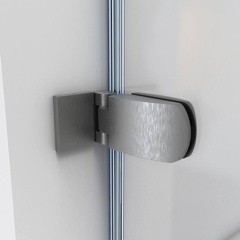 DreamLine Aqua Uno 56-60 in. W x 58 in. H Frameless Hinged Tub Door with Extender Panel - 56" - 60" W