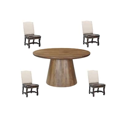 Ava 5-piece Solid Wood Dining Set