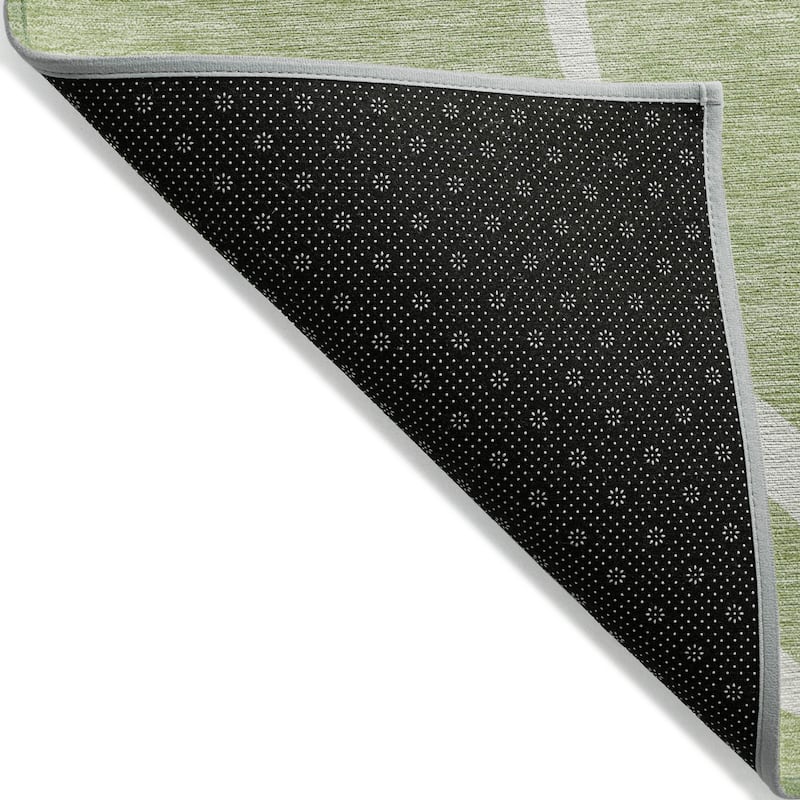Machine Washable Indoor/ Outdoor Abstract Modern Chantille Rug