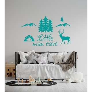 Little Man Cave Wall Decal Nursery Decor.