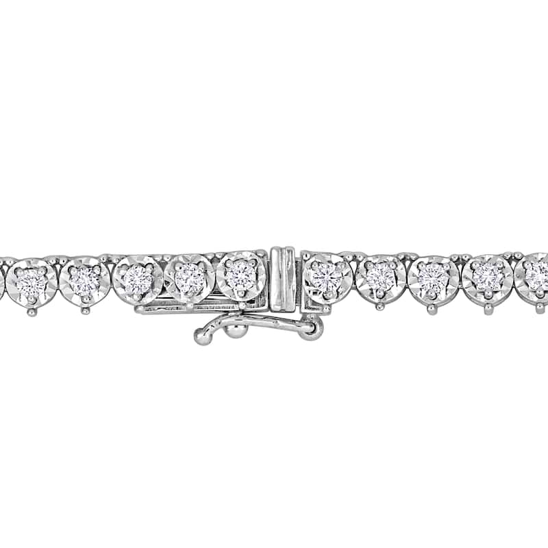 Miadora 14k or 18k White Gold Diamond Necklace 4 to 15 3/8ct TDW