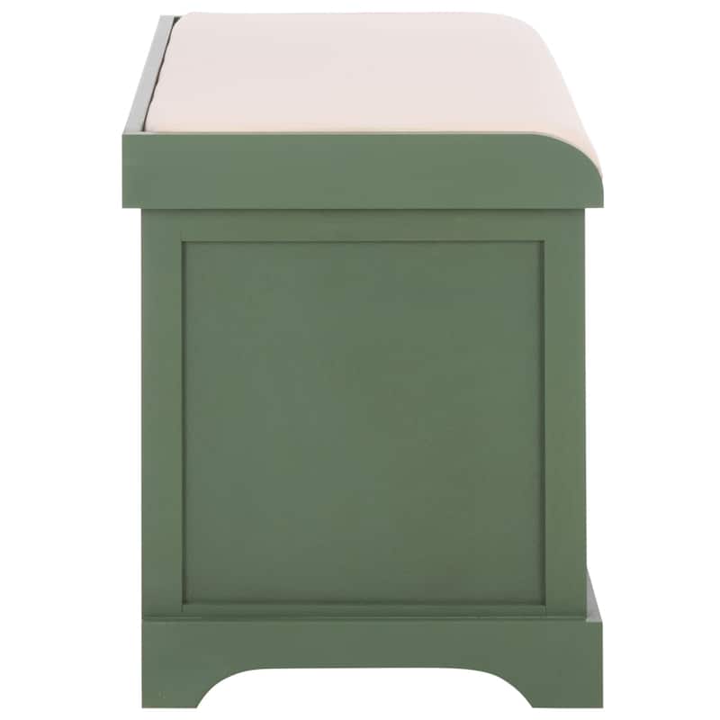 SAFAVIEH Euphemia Brown Woven Storage Basket Bench - 33.5" x 16.1" x 19.9" - 34"W x 16"D x 20"H