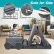 preview thumbnail 4 of 11, DoCred Kids Play Couch Sofa Set, Modular Toddler Sofa, Grey