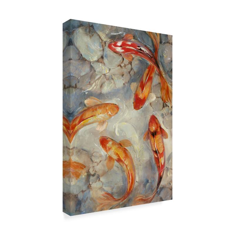 Tim Otoole 'Vibrant Koi Ii' Canvas Art