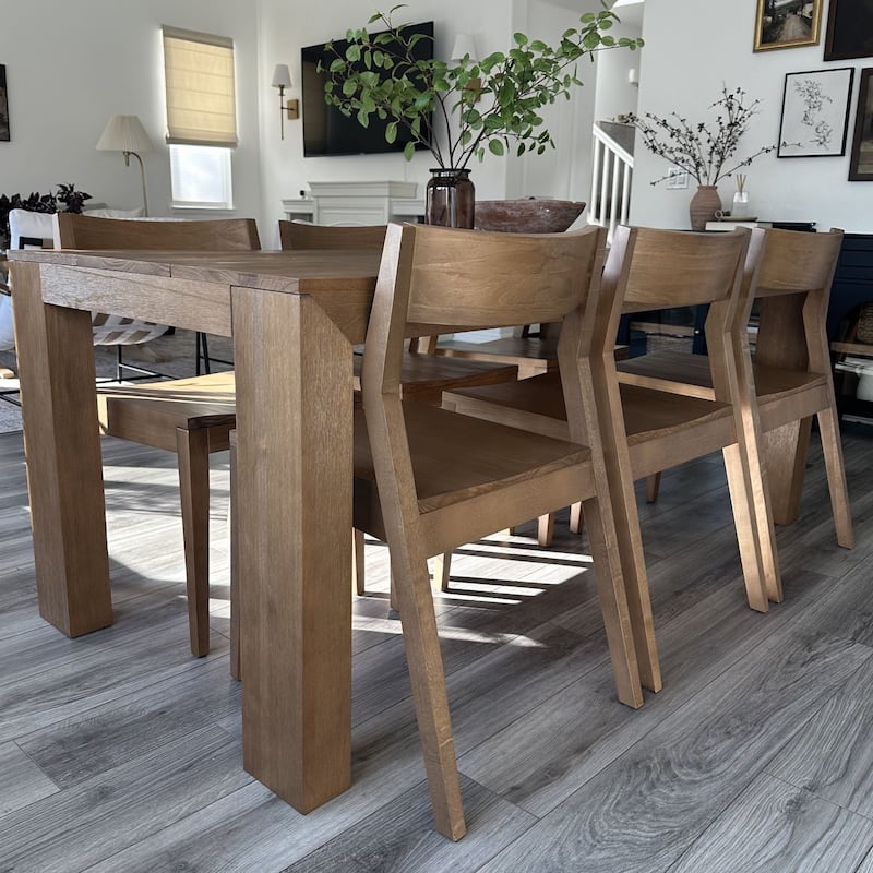 Plank and Beam Modern Solid Wood Dining Chair - Set of 2