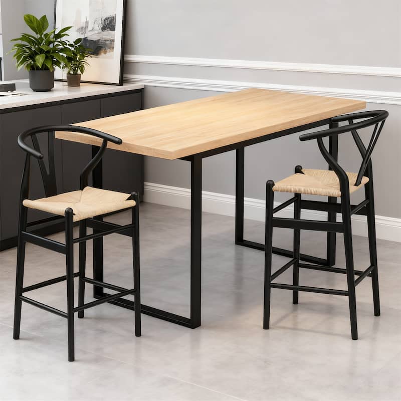 Fully Assembled Weave Counter Height Bar Stool