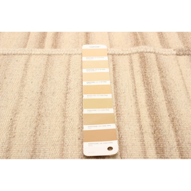 ECARPETGALLERY Flat-Weave Ankara FW Beige Wool Kilim - 5'1 x 8'1