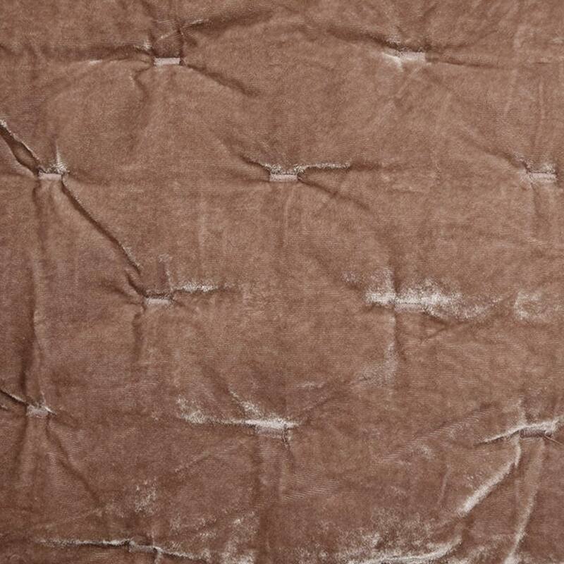 HiEnd Accents Stella Faux Silk Velvet Romantic Western Quilted Pillow Sham, 1PC