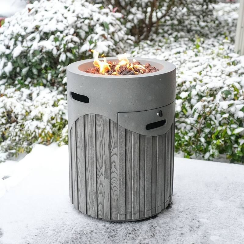 Outdoor 20" Bucket Patio Heater - Liquid Propane - Grey