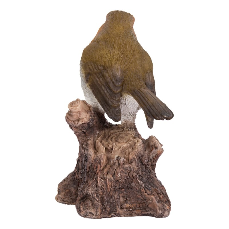 Battery Operated Singing Robin Outdoor Garden Statue - 5.25"