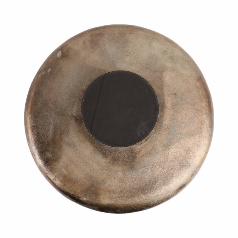 Decorative Round Shallow Bowl for Home Decor - 25", Bronze and Copper