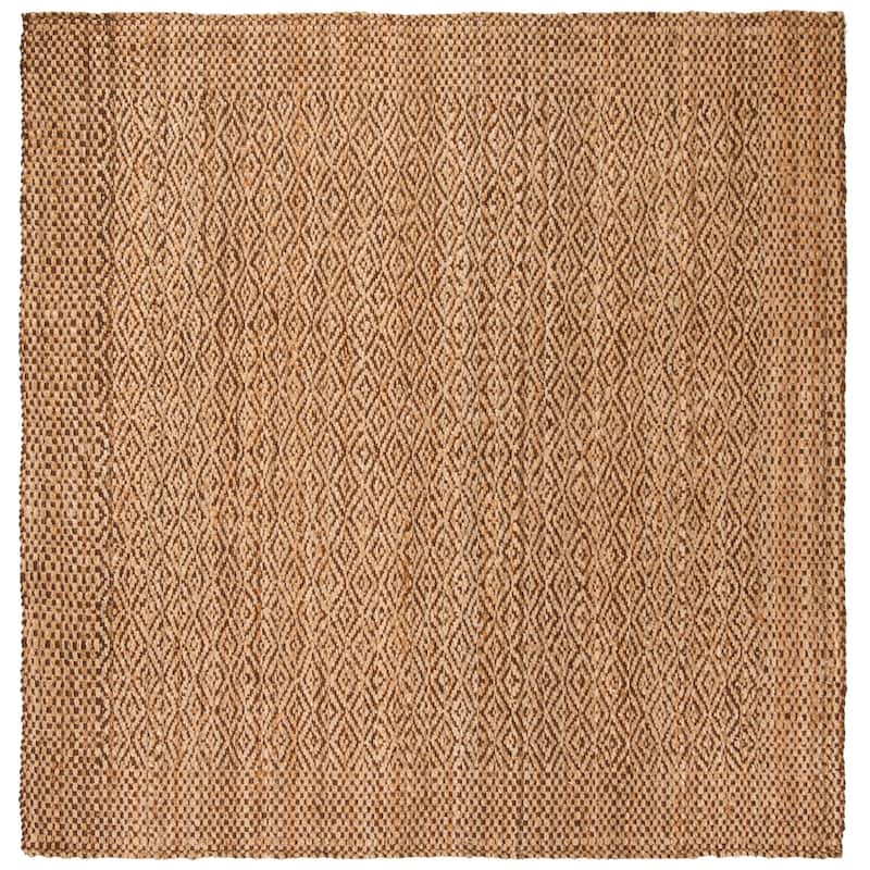SAFAVIEH Handmade Natural Fiber Hadassah Jute Rug - 7' Square - Natural/Brown