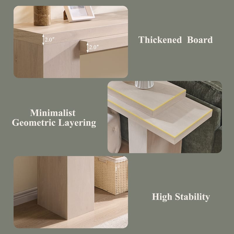 Modern Entryway Table, Wood Sofa Table Behind The Couch, Narrow Table