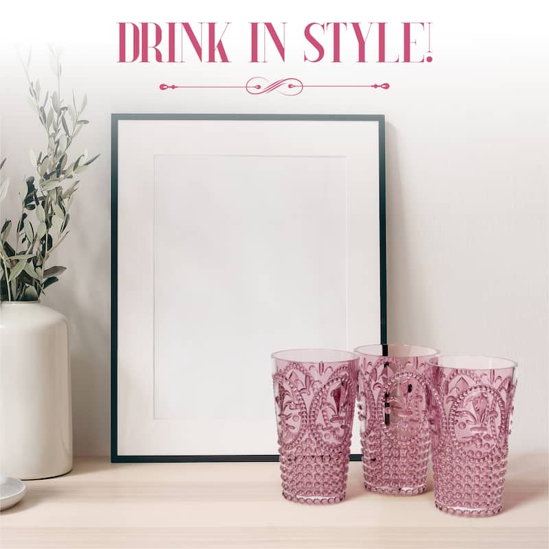 Elle Decor Set of 4 Acrylic Water Tumblers