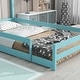 preview thumbnail 25 of 33, Twin Size Wood bed with House-shaped Headboard Floor bed with Fences