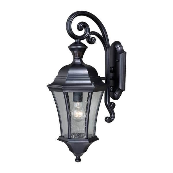 slide 2 of 11, Vaxcel Lighting Aberdeen Single Light 23" High Outdoor Wall Sconce Shiny Black