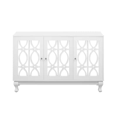 Modern Mirrored TV Stand for TV up to 55 Inches - 47.25" D x 15.75" W x 30.2" H