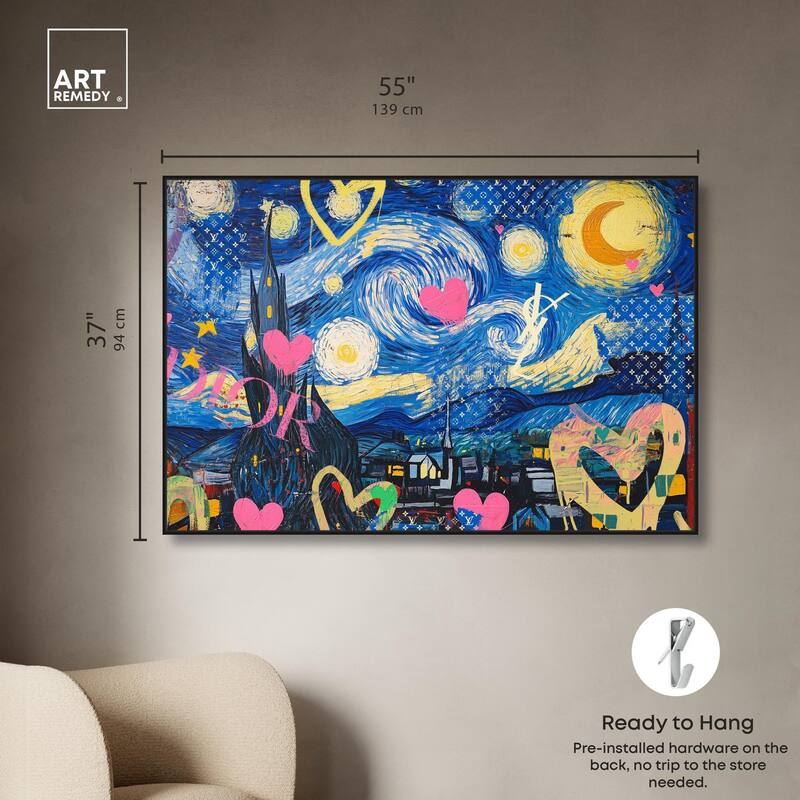 Starry Night Graffiti Canvas by Art Remedy