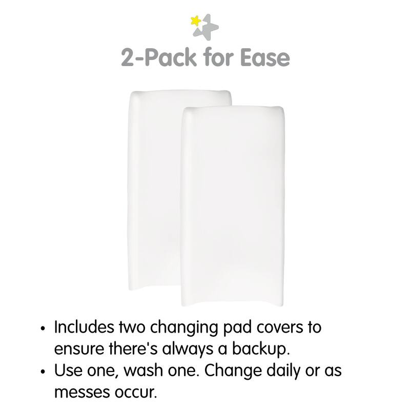 BreathableBaby Waterproof Cover, For 32" x 16"/81 x 41 cm Changing Pad (2-Pack) - N/A