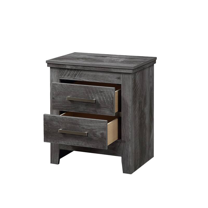2 Drawer Rustic Gray Oak Nightstand by CUSchoice Bed Bath & Beyond